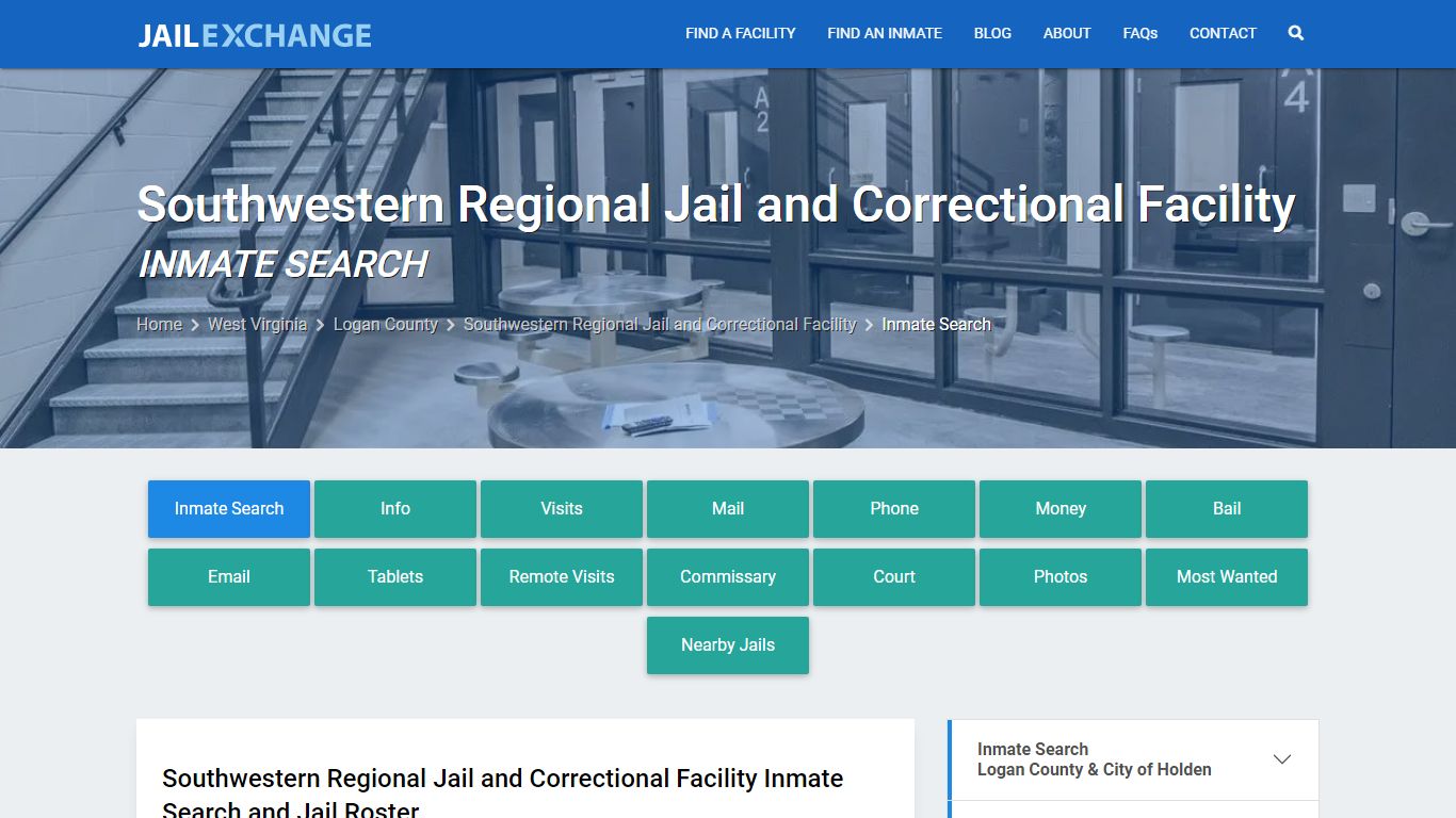 Southwestern Regional Jail and Correctional Facility Inmate Search